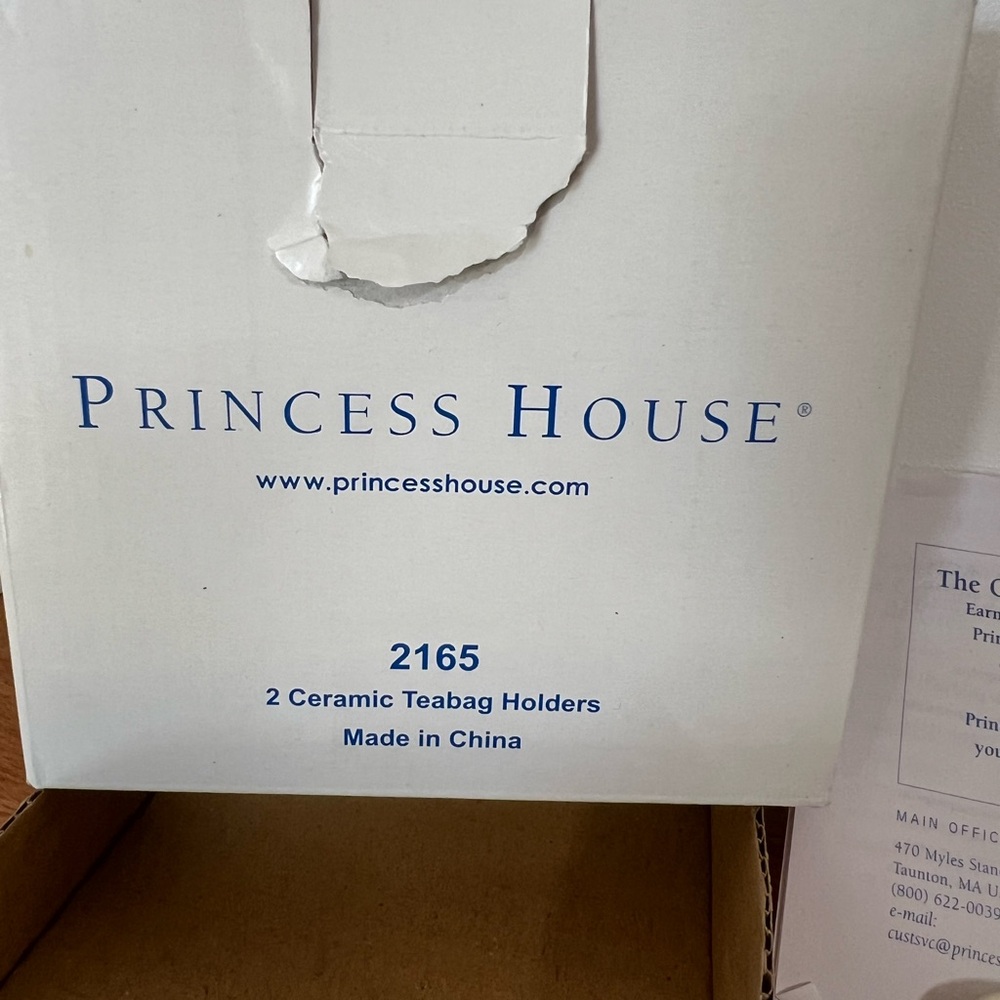 Princess House Ivory Ceramic Teabag Holders - Picture 5 of 7
